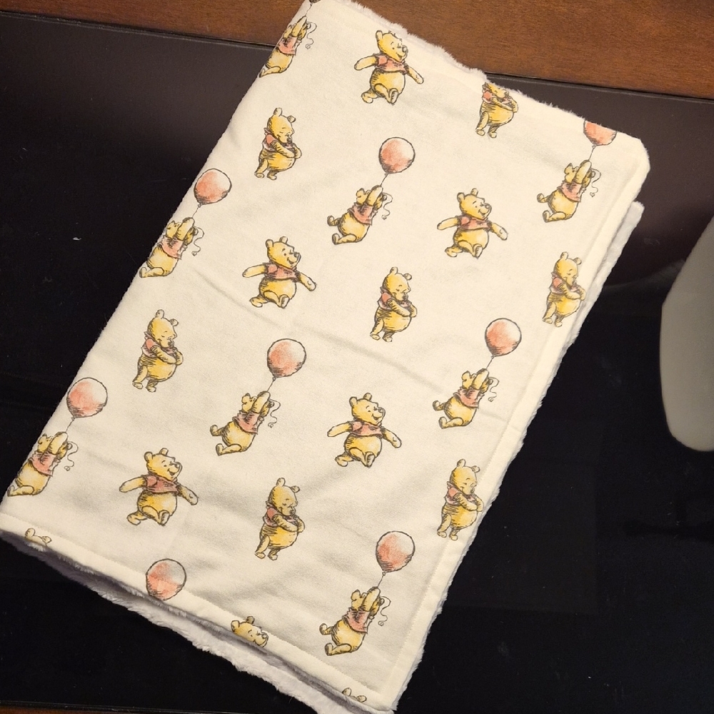 SOLD - Handmade Small Pooh Blanket